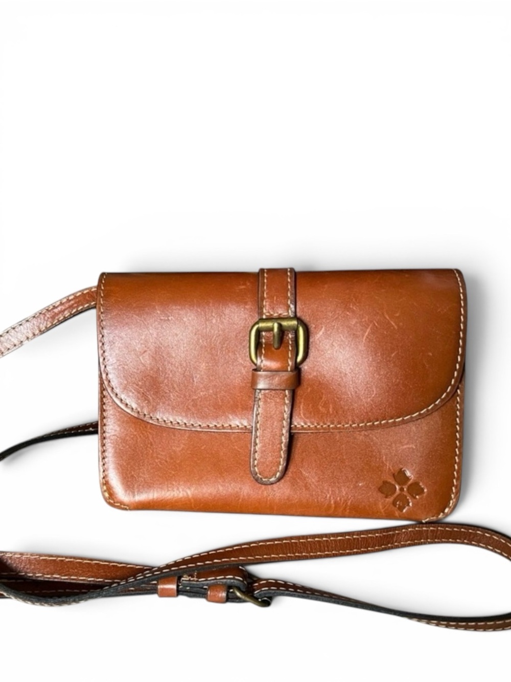 Patricia Nash Torri Crossbody Heritage Tan Leather Bag - Picture 1 of 11